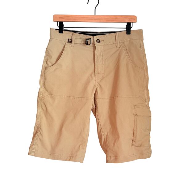 Men's Cargo Shorts PrAna Men's 30 Adjustable Waist Tan Khaki - Picture 1 of 6